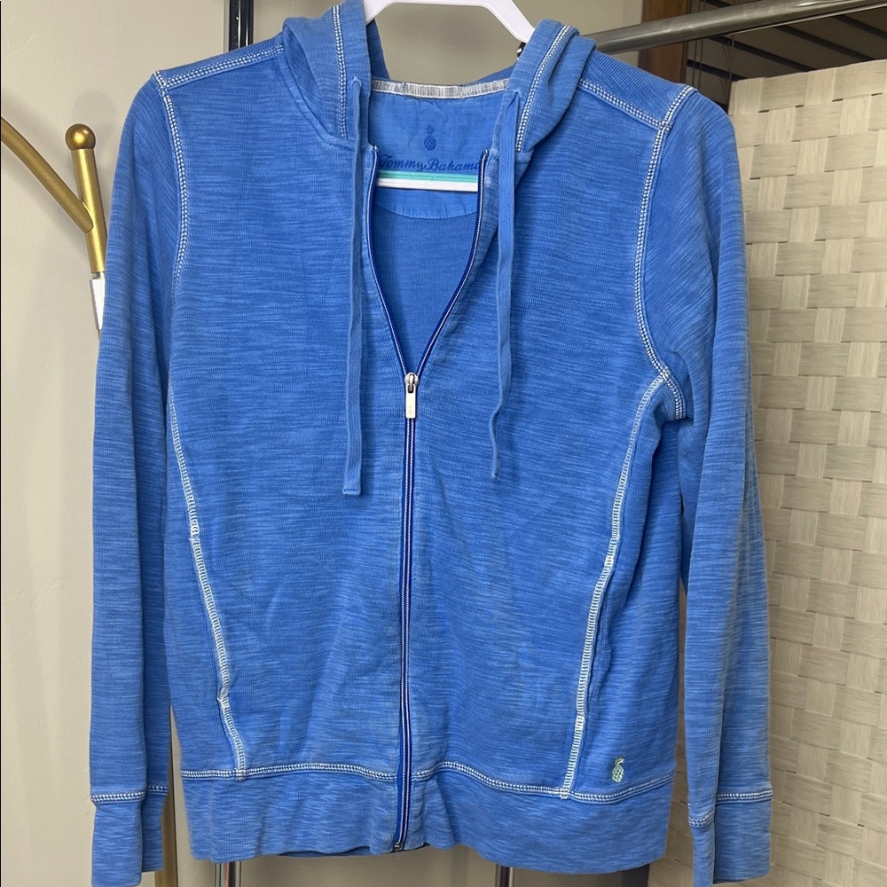 Tommy Bahama Blue Zip-Up Hoodie Lightweight Women’s Small/Medium
